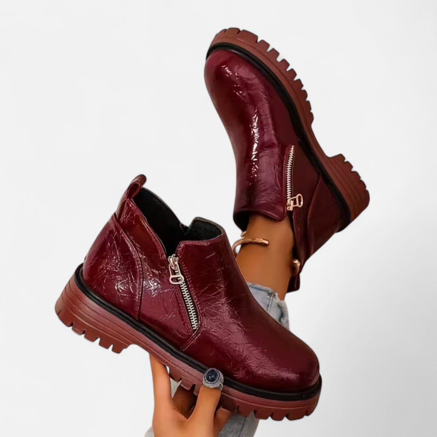 Chunky Sole Short Boots Femme | Bottines à Semelle Épaisse | Style Moderne & Confort Quotidien