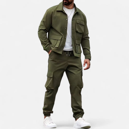 Casual Workwear Set Homme | Ensemble Veste & Pantalon | Style Fonctionnel & Élégance Décontractée