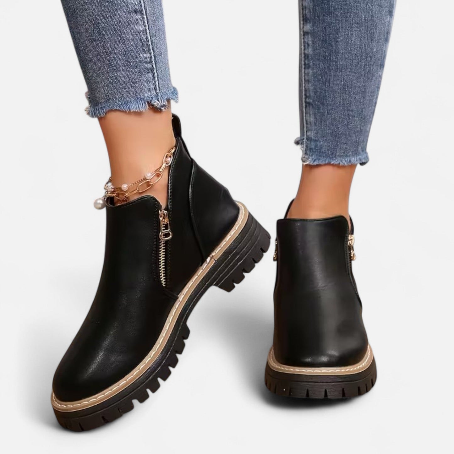 Chunky Sole Short Boots Femme | Bottines à Semelle Épaisse | Style Moderne & Confort Quotidien