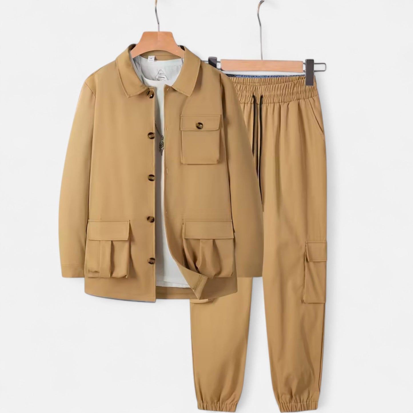 Casual Workwear Set Homme | Ensemble Veste & Pantalon | Style Fonctionnel & Élégance Décontractée