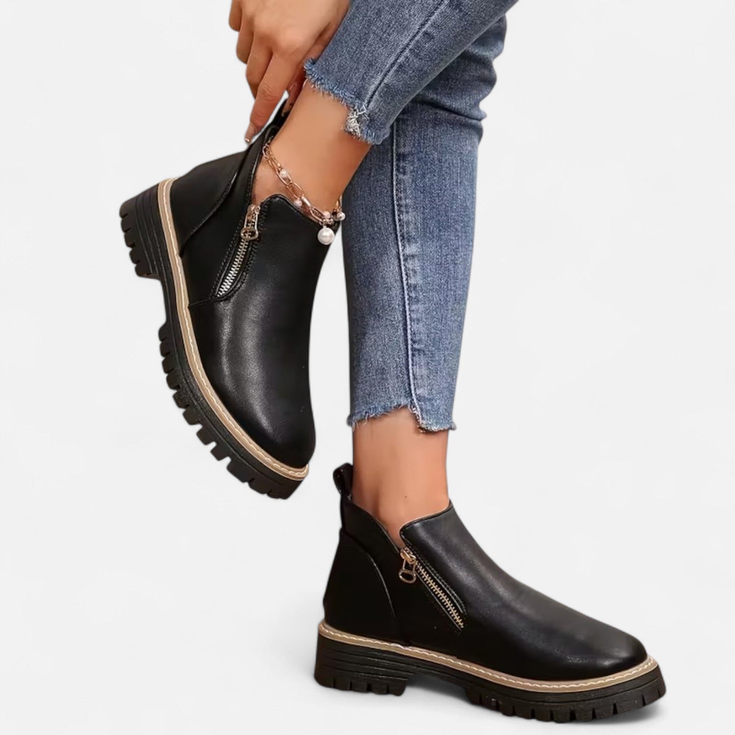 Chunky Sole Short Boots Femme | Bottines à Semelle Épaisse | Style Moderne & Confort Quotidien