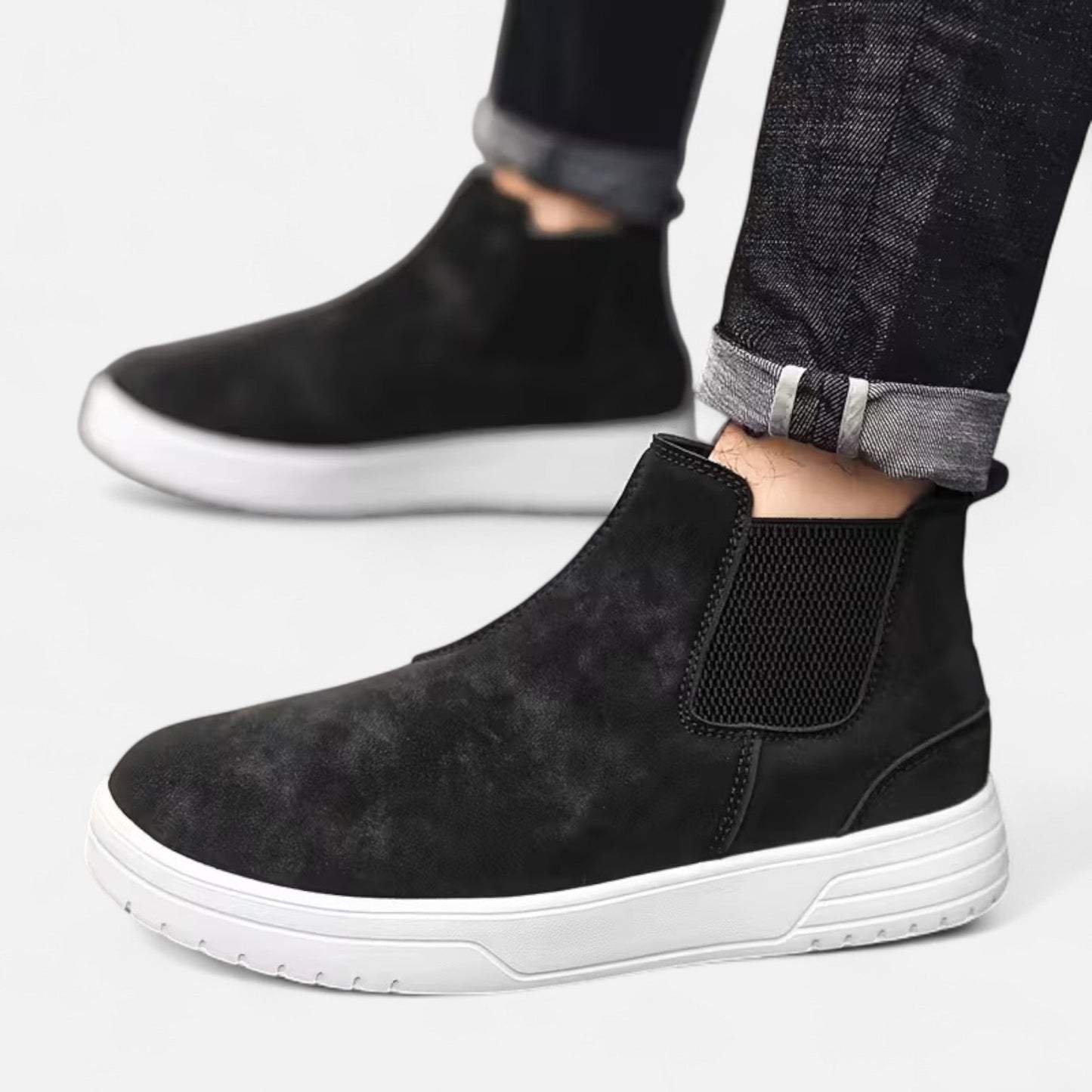 Vintage Slip-On Ankle Boots Homme | Bottines à Enfiler Élégantes | Style Classique & Confort Durable