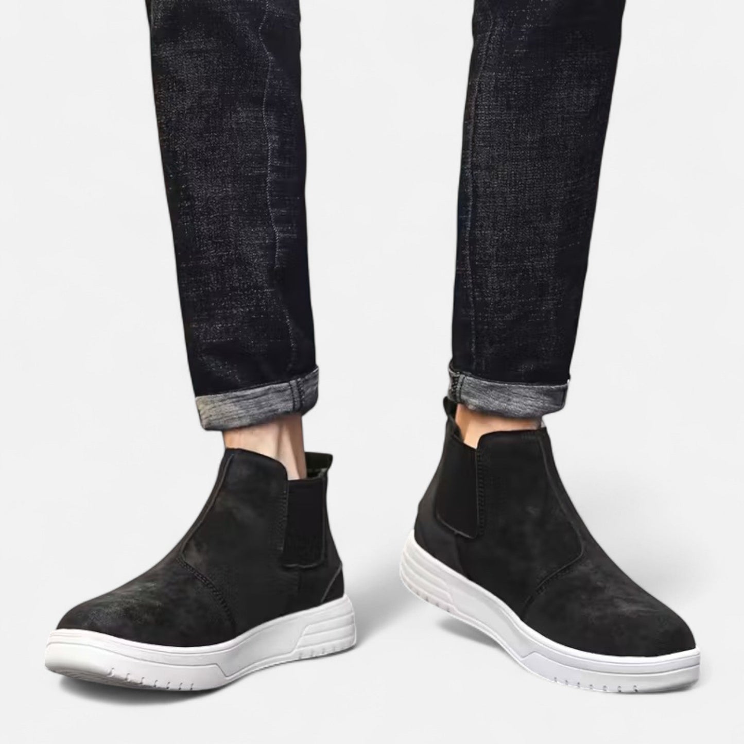 Vintage Slip-On Ankle Boots Homme | Bottines à Enfiler Élégantes | Style Classique & Confort Durable
