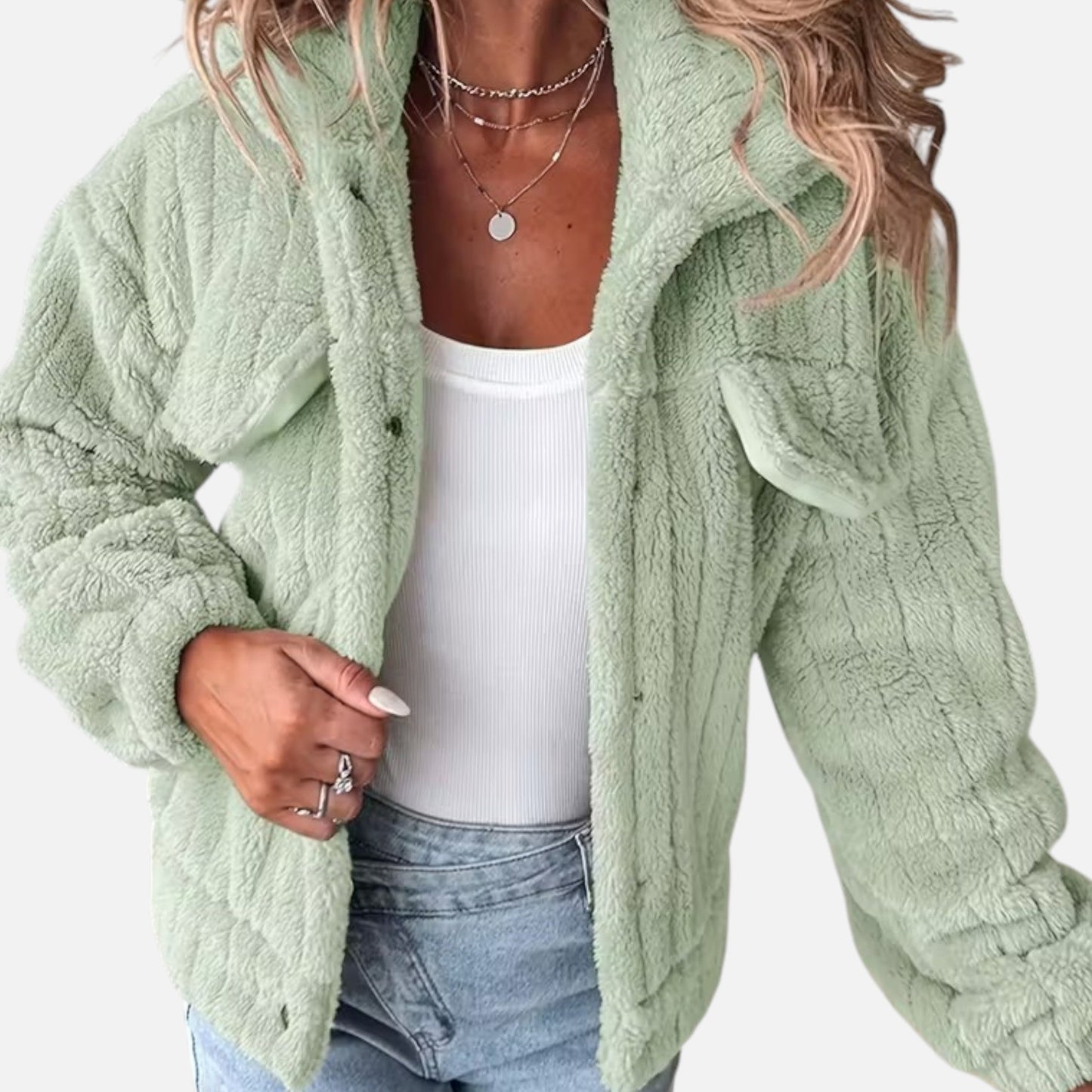 Plush Casual Jacket Femme | Veste Douce et Élégante | Confort & Style d’Hiver
