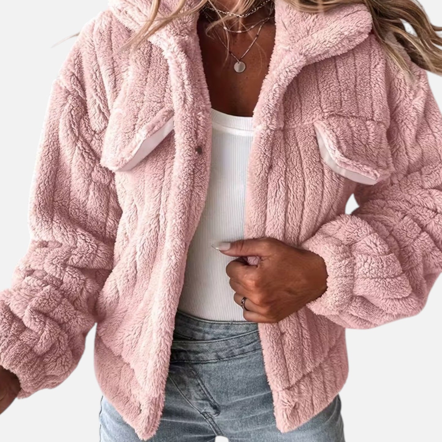 Plush Casual Jacket Femme | Veste Douce et Élégante | Confort & Style d’Hiver