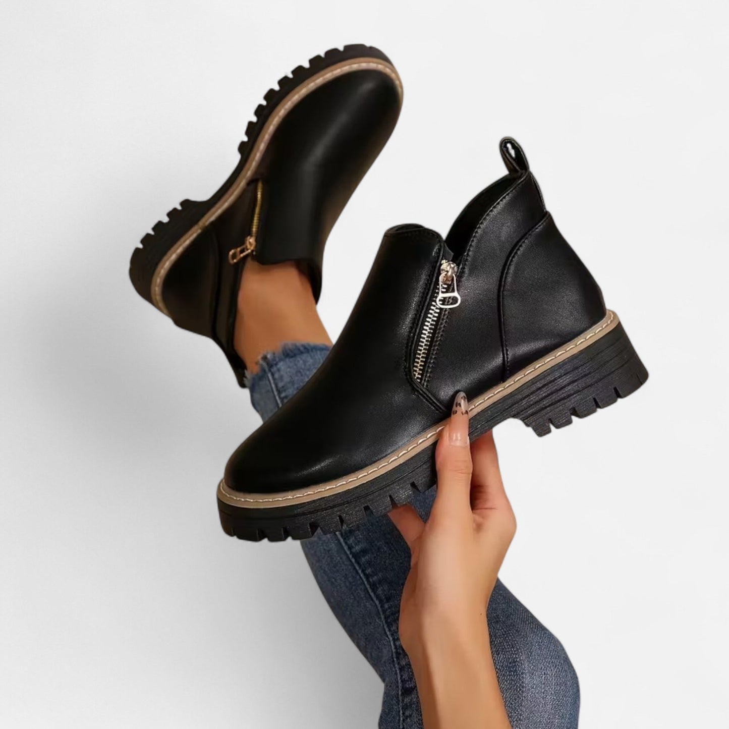 Chunky Sole Short Boots Femme | Bottines à Semelle Épaisse | Style Moderne & Confort Quotidien