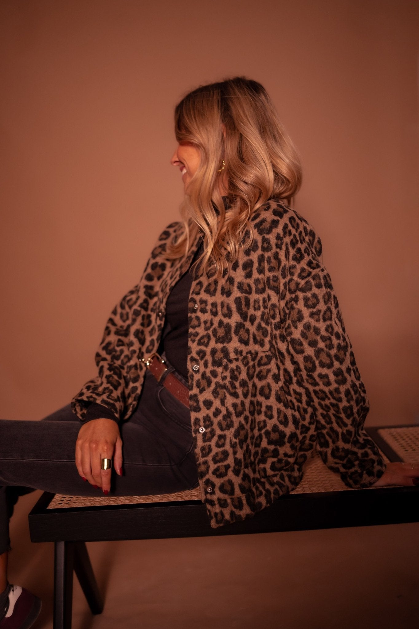 Euphémie | Veste Femme Stylée à Boutons Motif Léopard