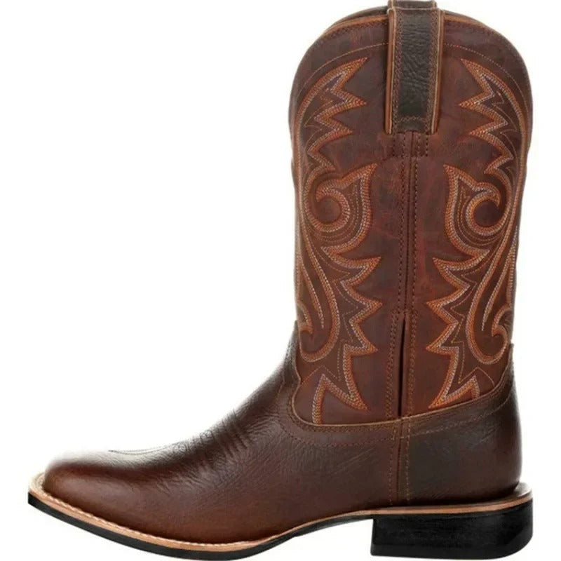 Bottes Cowboy Homme | Style Western Classique & Bout Carré