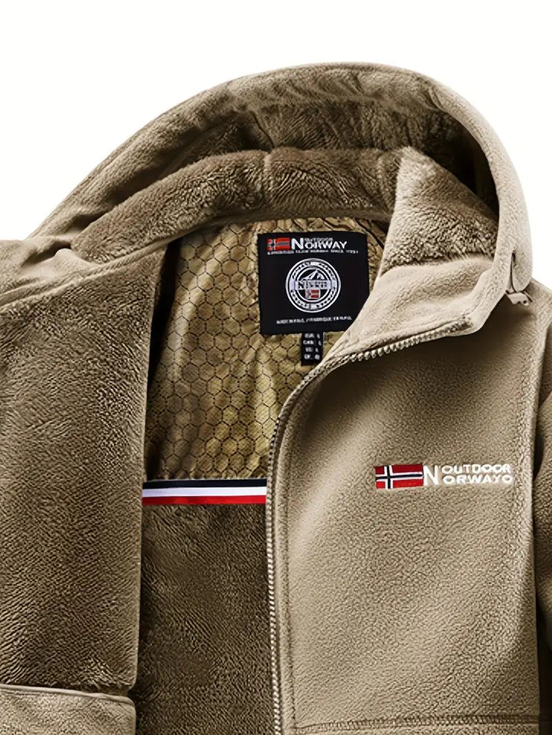 Veste Polaire Homme Fonctionnelle avec Capuche & Fermeture Éclair – Chaleur, Confort & Style