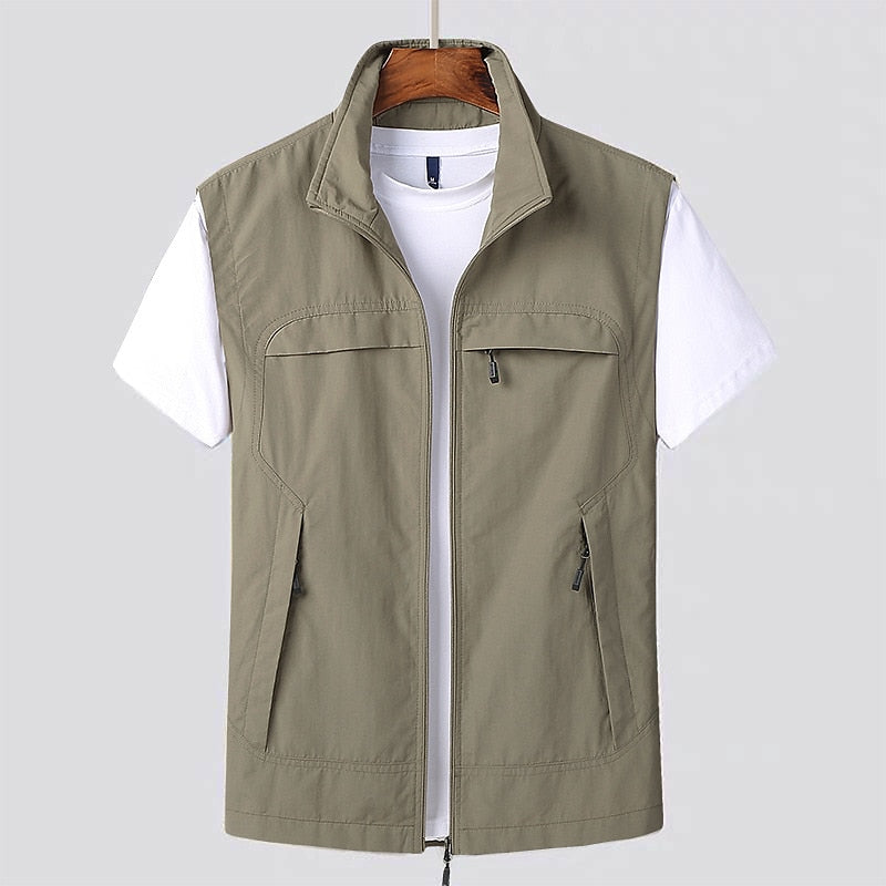 Harrison | Gilet outdoor homme – Zip complet avec poches respirant et séchage rapide