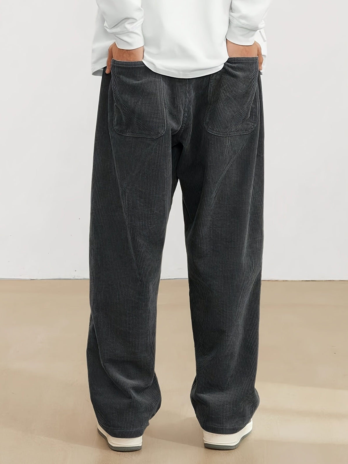 Pantalon en velours côtelé à coupe ample – Tendance, confortable & urbain