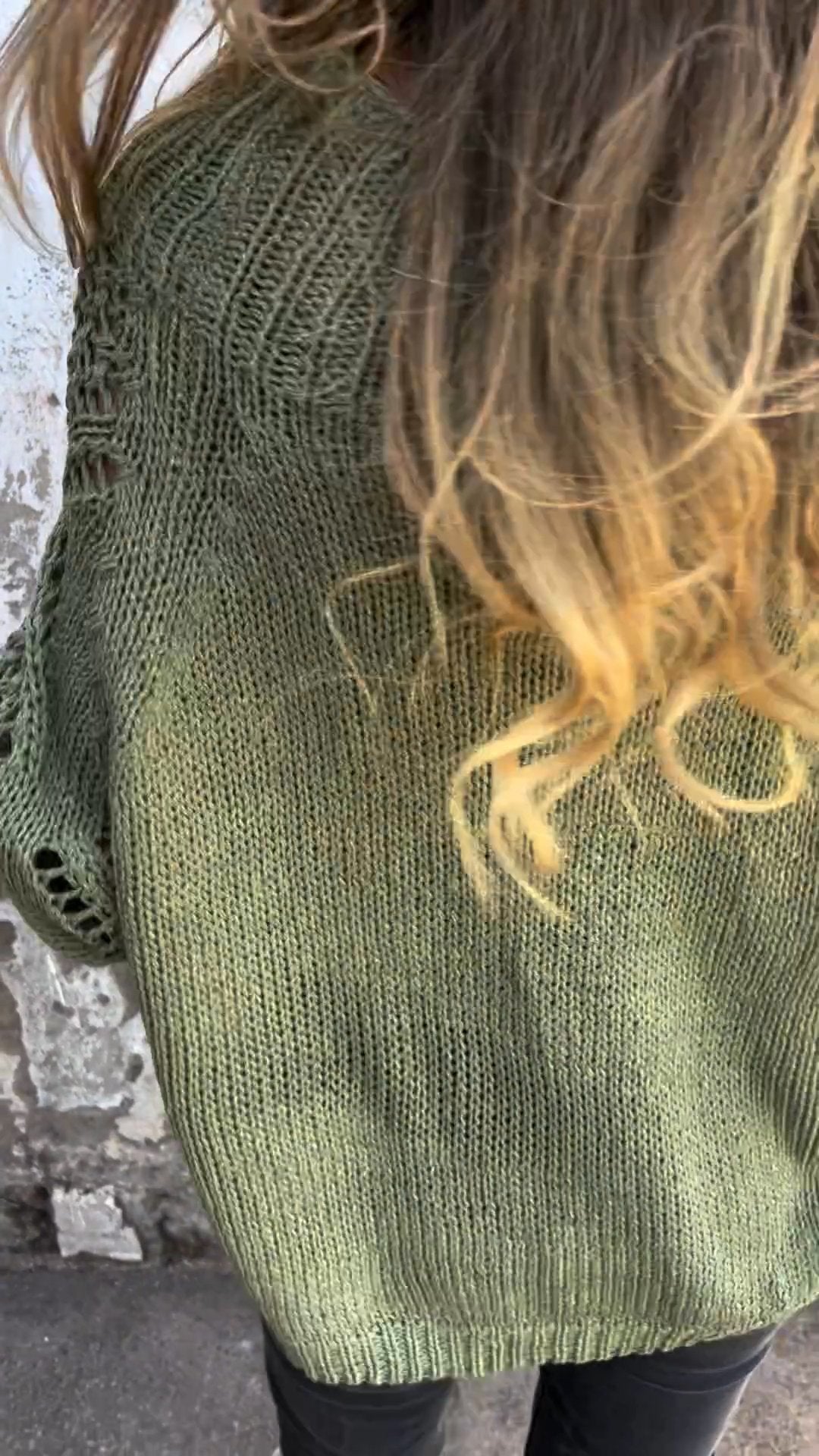 Eudora | Top Tricoté Femme à Manches Longues et Design Ajouré