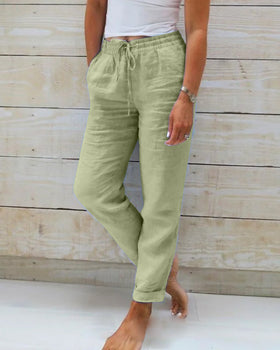 Pantalon fluide à taille élastique avec poches – Décontracté, confortable & polyvalent