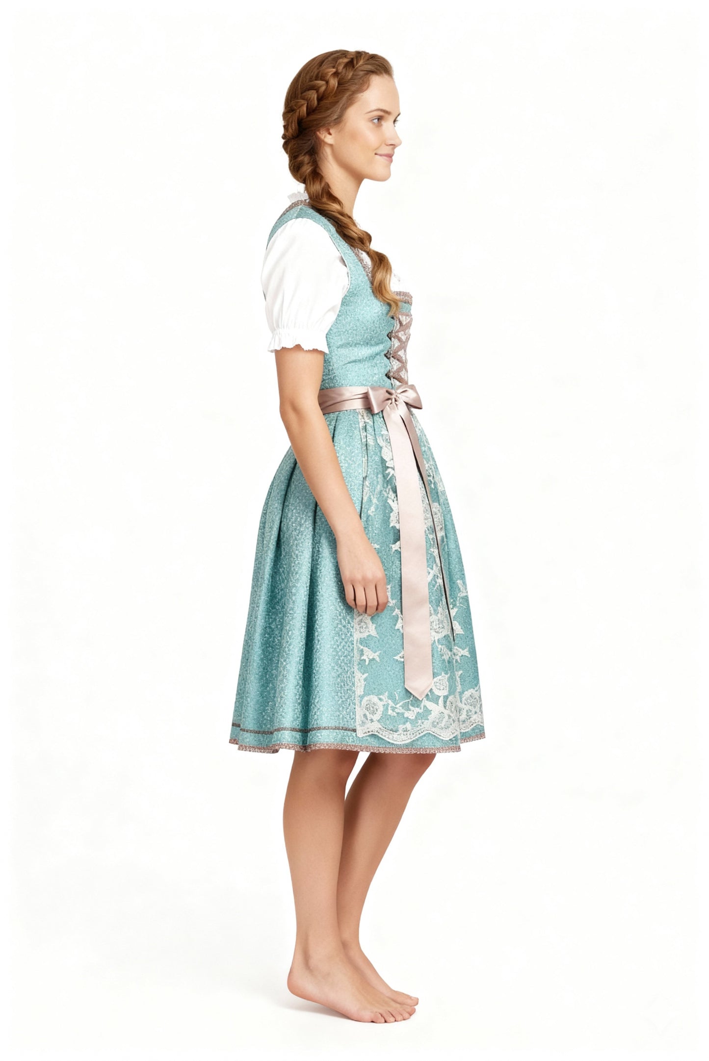 Dirndl Femme Unique avec Tablier | Élégance Traditionnelle pour Oktoberfest