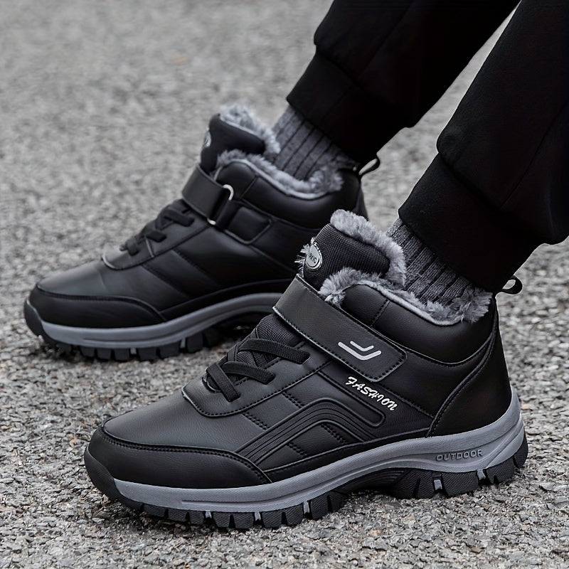 Zalric | Bottines Hiver Homme Mi-Montantes avec Lacets et Doublure Chaude