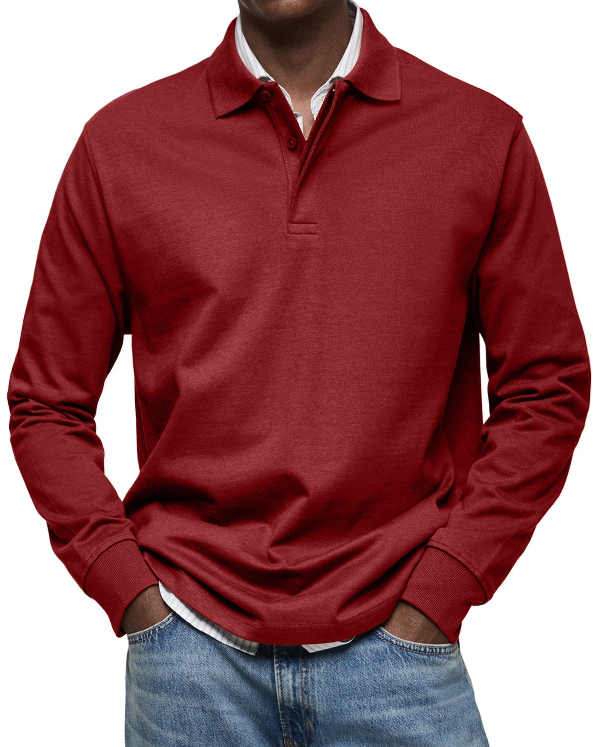 Polo à manches longues pour homme – Classique, confortable & polyvalent
