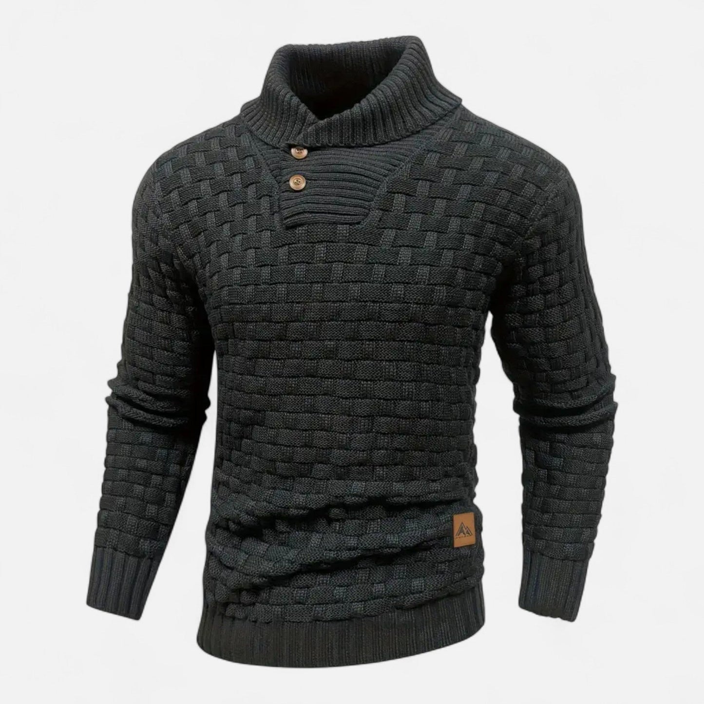 Classic High-Stretch Winter Sweater Homme | Pull Hiver à Maille Texturée | Confort Extensible & Élégance Moderne