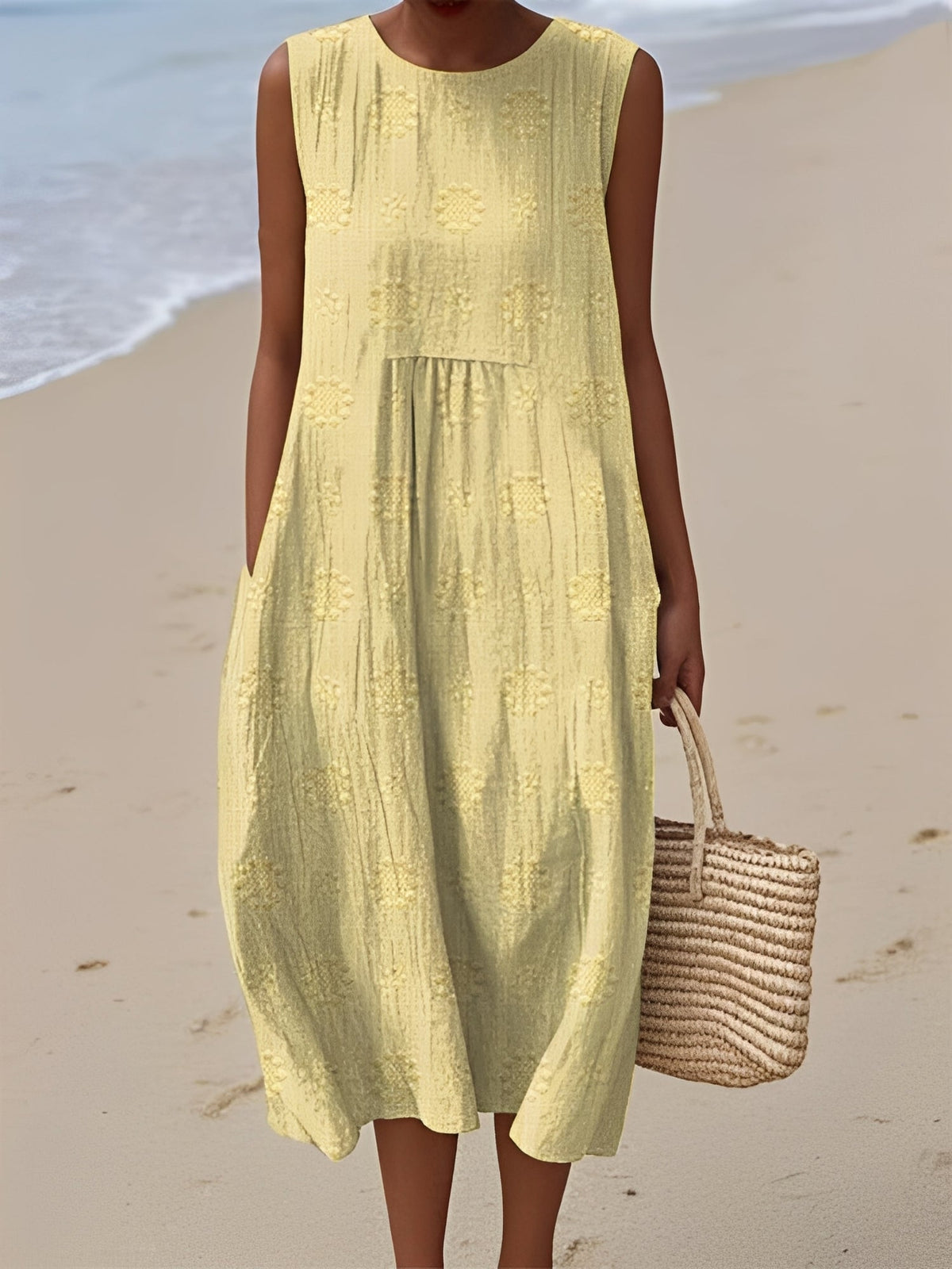 Robe Femme Élégante à Motif et Coupe Confortable