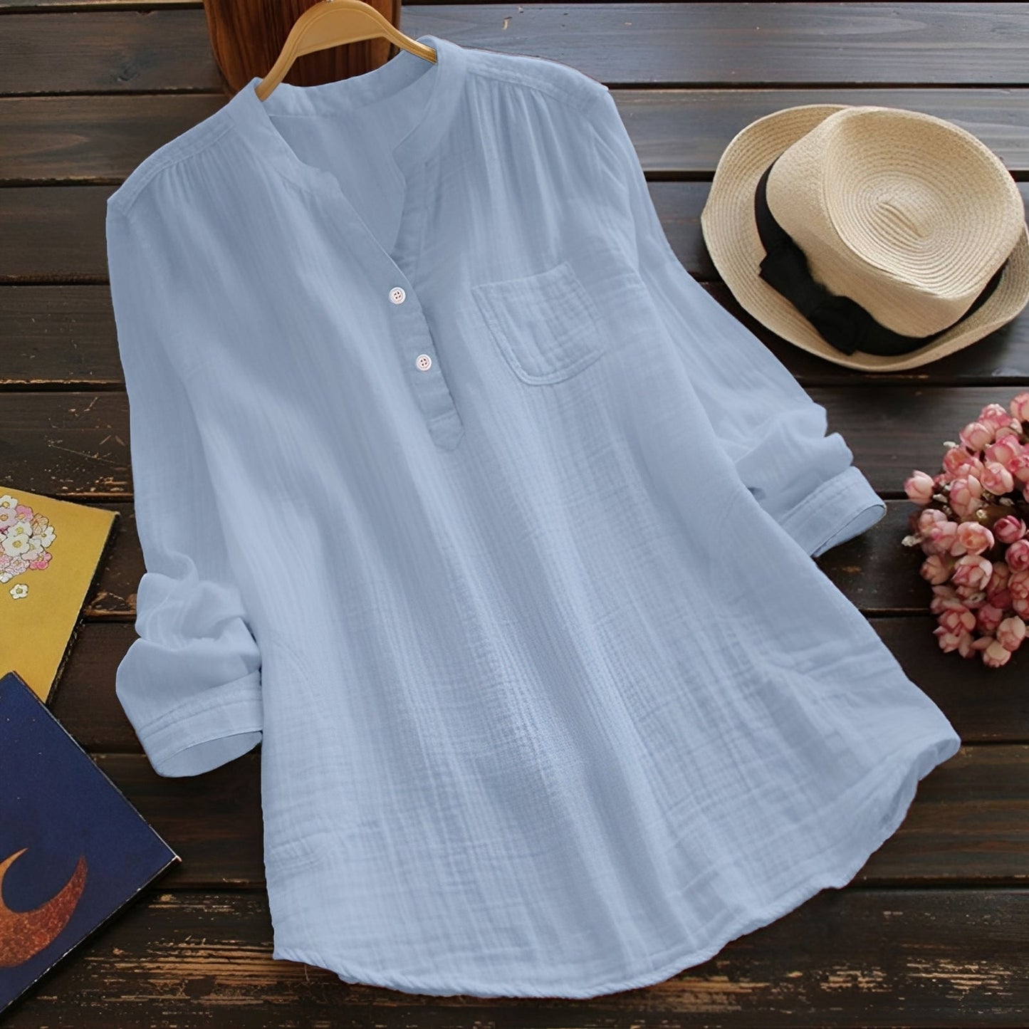 Blouse Femme Décontractée et Confortable au Style Simple et Intemporel