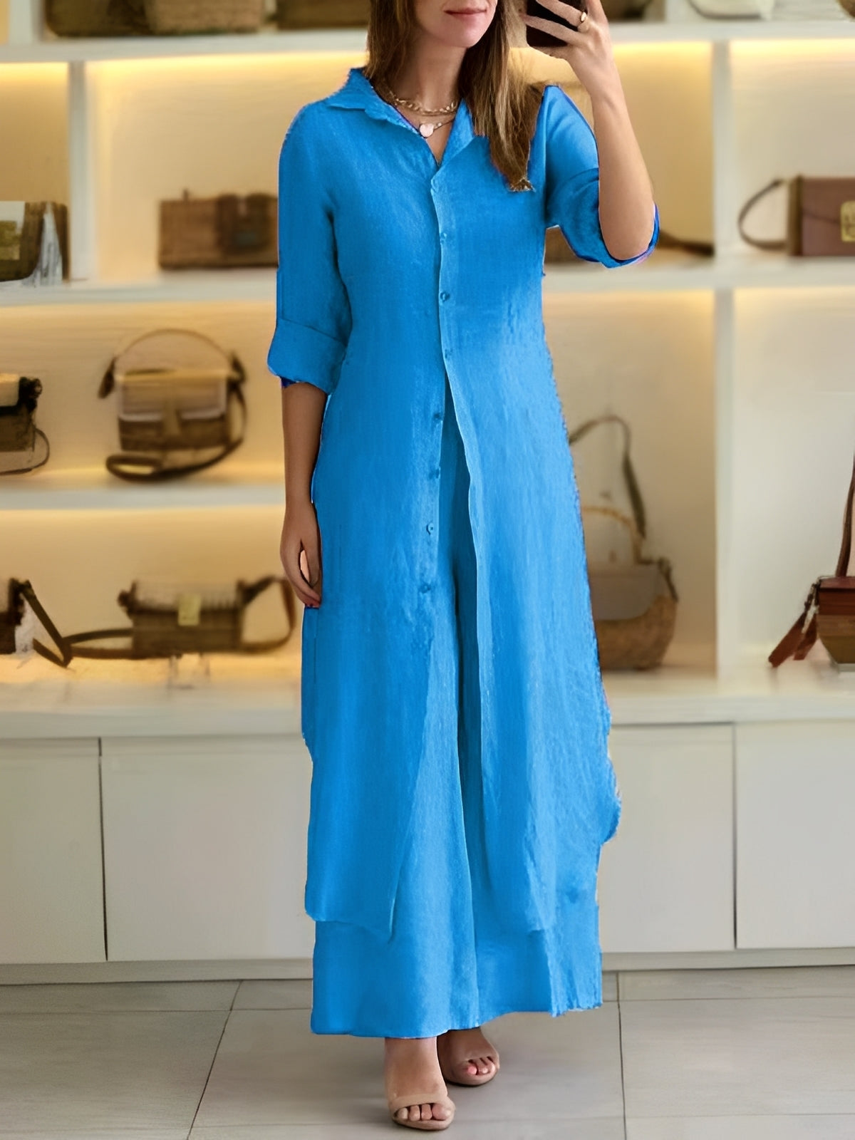 Ensemble Femme Deux Pièces Léger – Style Élégant et Décontracté