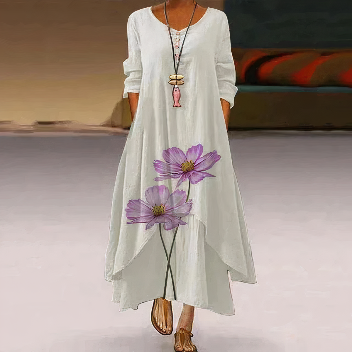 Robe Élégante en Coton – Confort Naturel & Style Intemporel