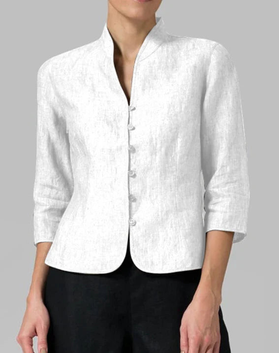 Veste courte ajustée à col montant – Élégante, légère & polyvalente