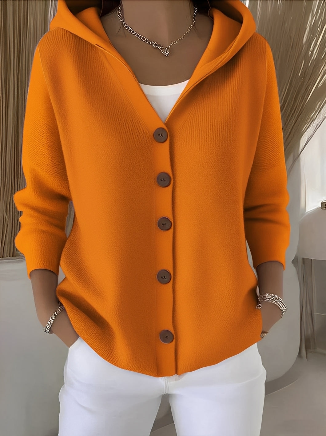 Cardigan à capuche décontracté pour femme – Confortable, Stylé & Polyvalent