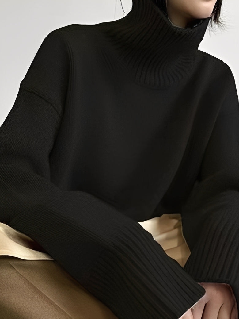 Pull Femme Col Roulé Élégant en Laine | Confort et Chic au Quotidien