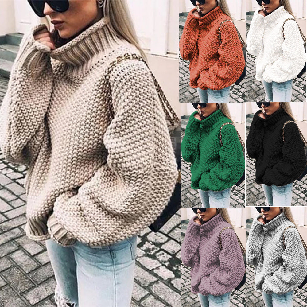 Gros Knit Turtleneck Femme | Pull Chaud et Chic pour l’Hiver