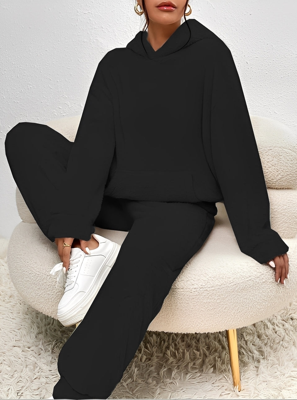 Ensemble Fleece Femme Confortable avec Capuche | Douceur et Bien-être au Quotidien