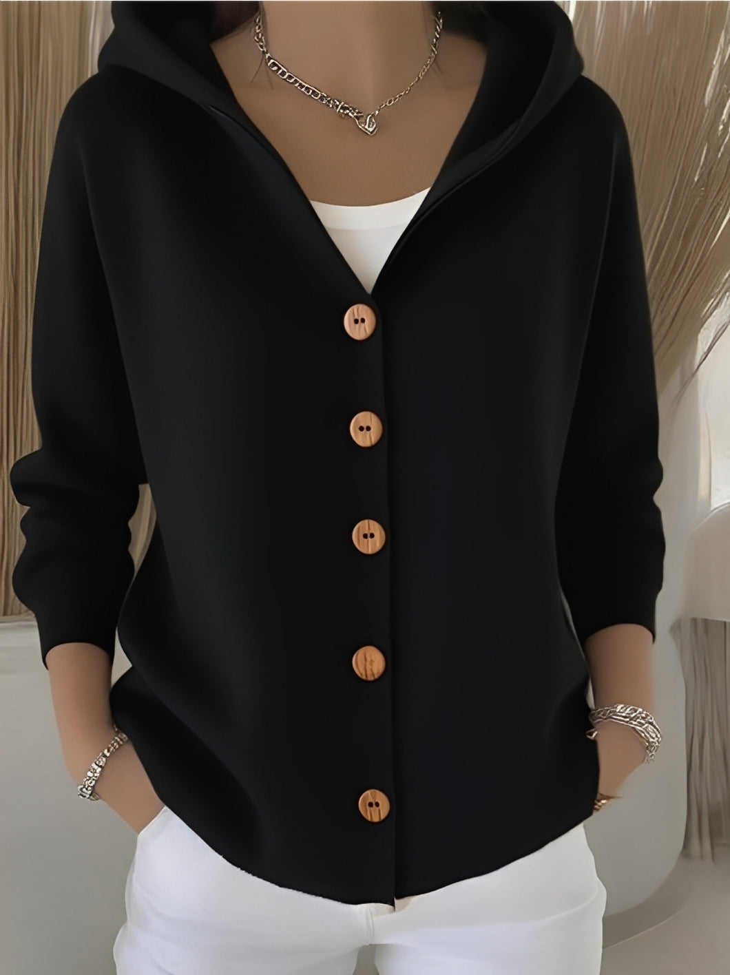 Cardigan à capuche décontracté pour femme – Confortable, Stylé & Polyvalent