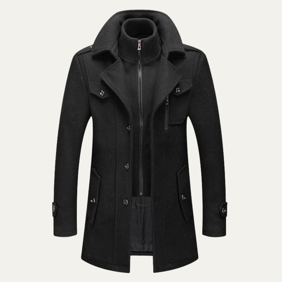 Trench Manteau en Laine pour Homme | Élégant et Chaud