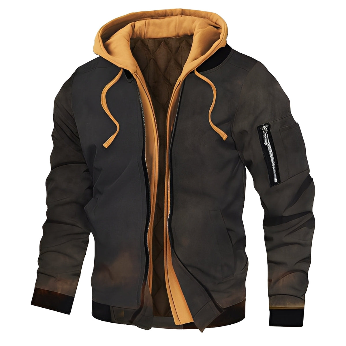 Bomber Homme avec Capuche | Style Urbain, Chaud et Résistant à l’Humidité