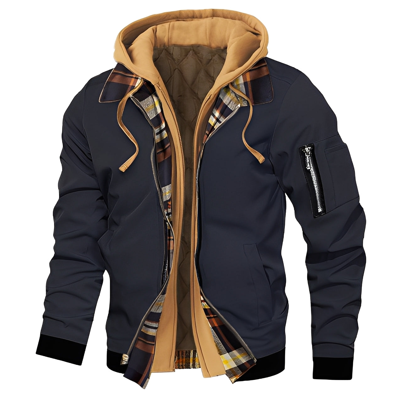 Bomber Homme avec Capuche | Style Urbain, Chaud et Résistant à l’Humidité