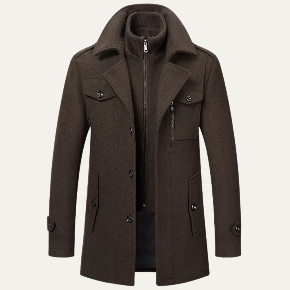 Trench Manteau en Laine pour Homme | Élégant et Chaud