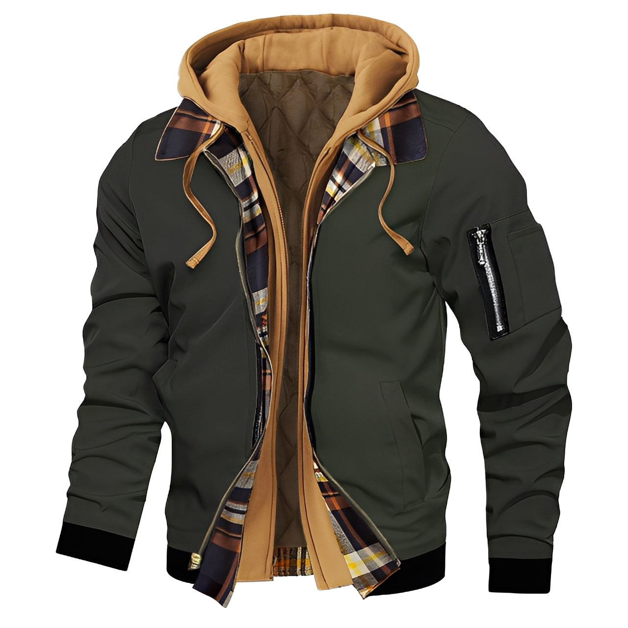 Bomber Homme avec Capuche | Style Urbain, Chaud et Résistant à l’Humidité