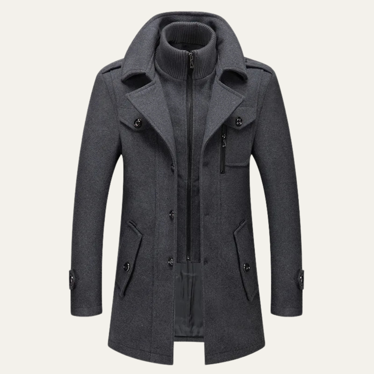 Trench Manteau en Laine pour Homme | Élégant et Chaud