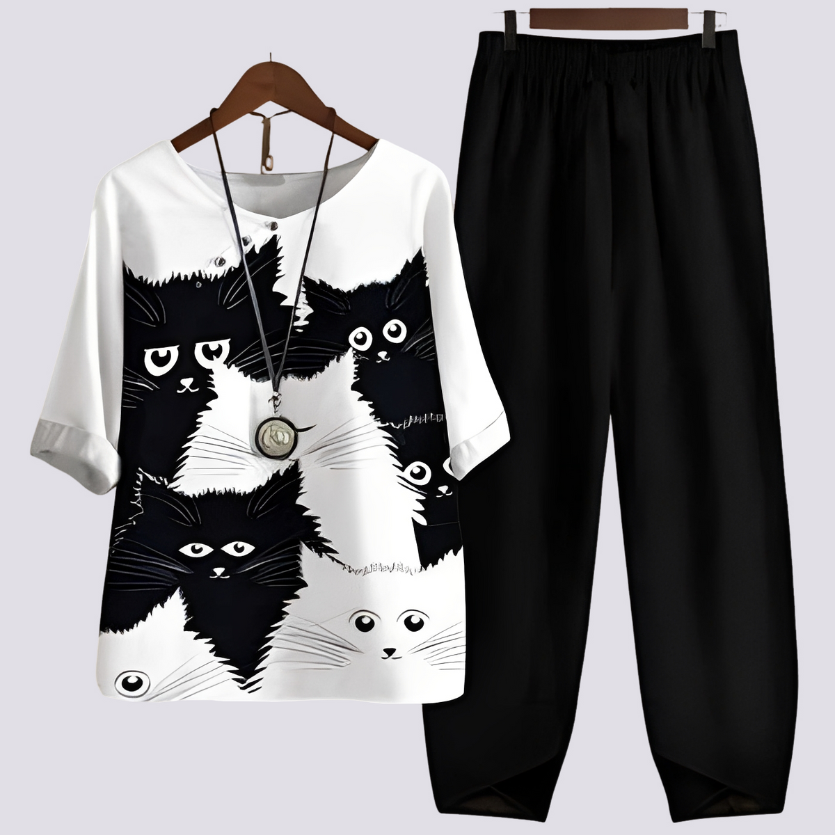 Ensemble Femme Confortable et Tendance à Motif Élégant