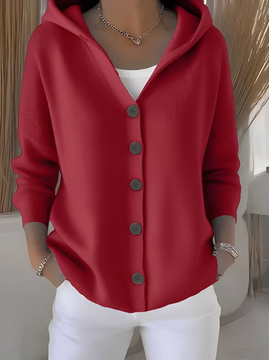 Cardigan à capuche décontracté pour femme – Confortable, Stylé & Polyvalent