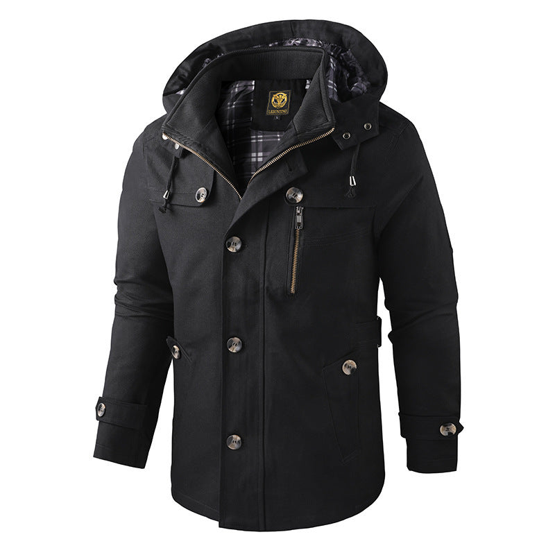 Veste Homme Hiver Fonctionnelle avec Capuche – Protection, Chaleur & Confort
