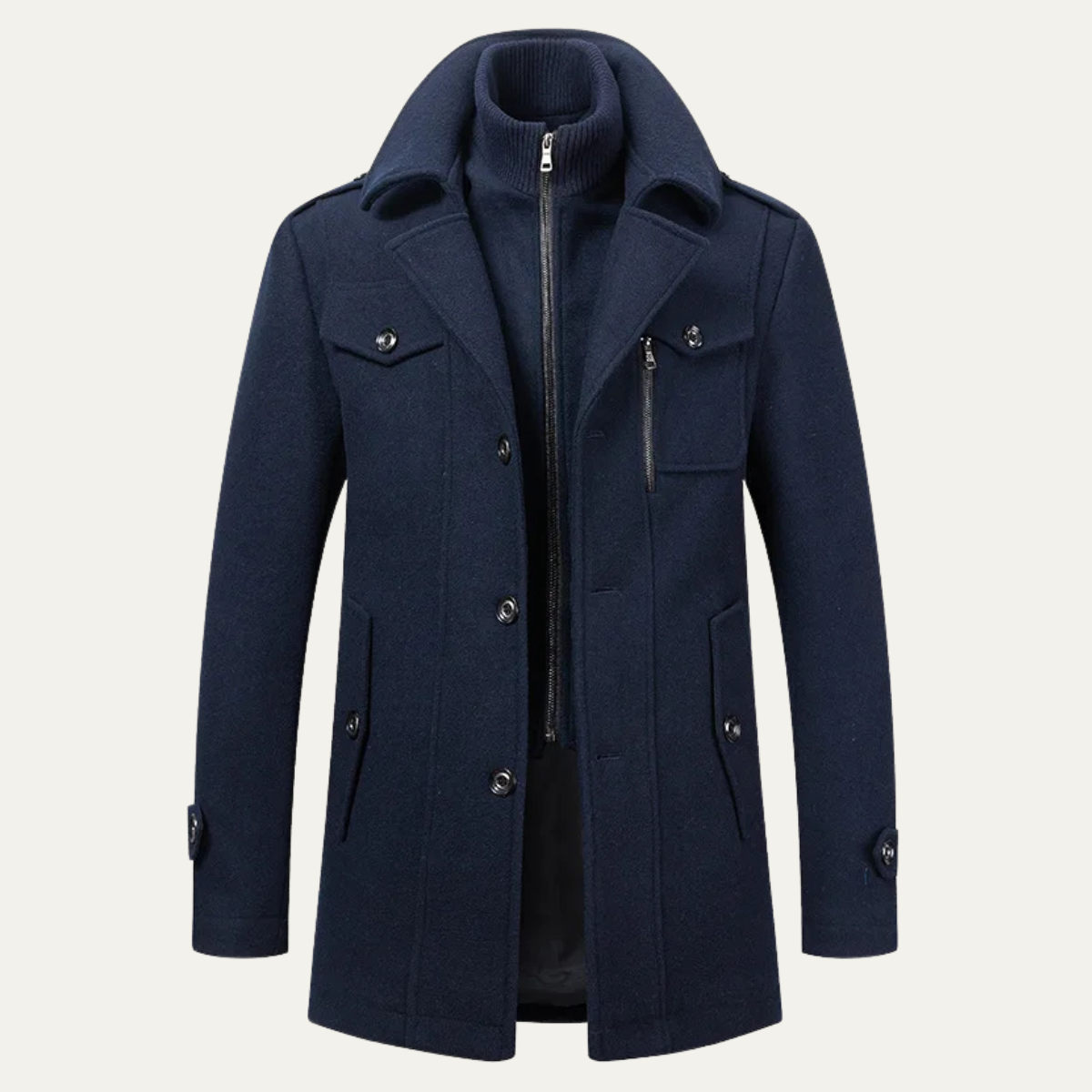 Trench Manteau en Laine pour Homme | Élégant et Chaud