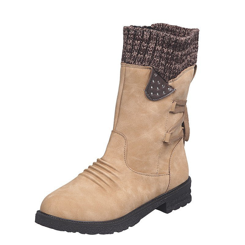 Geneviève | Bottines femme à bout rond avec lacets arrière
