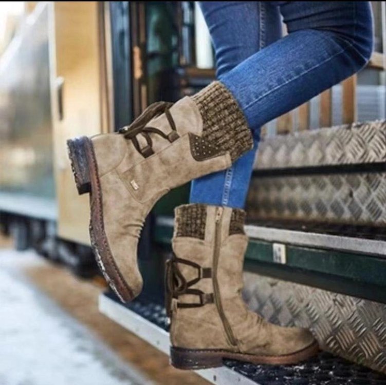 Geneviève | Bottines femme à bout rond avec lacets arrière
