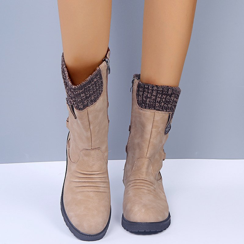 Geneviève | Bottines femme à bout rond avec lacets arrière