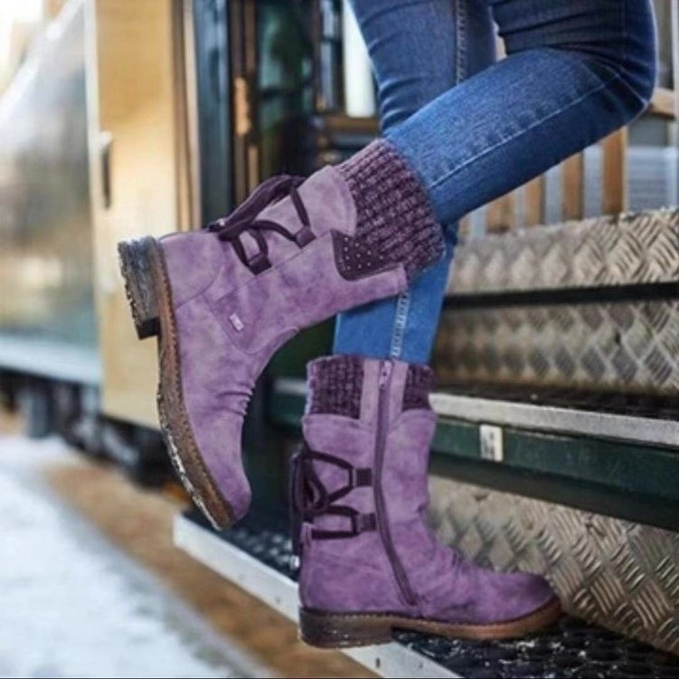 Geneviève | Bottines femme à bout rond avec lacets arrière