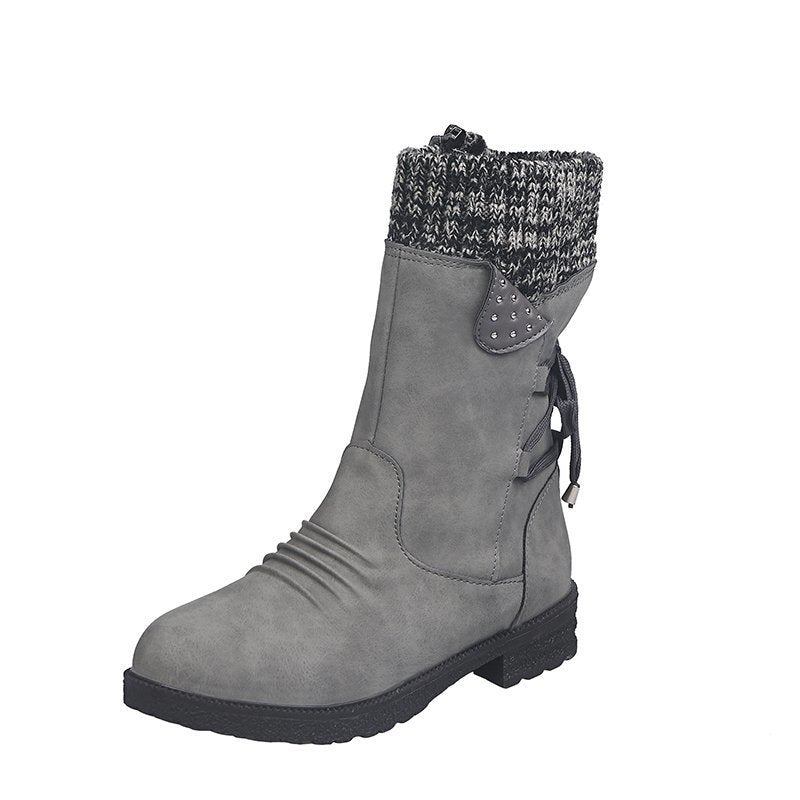 Geneviève | Bottines femme à bout rond avec lacets arrière