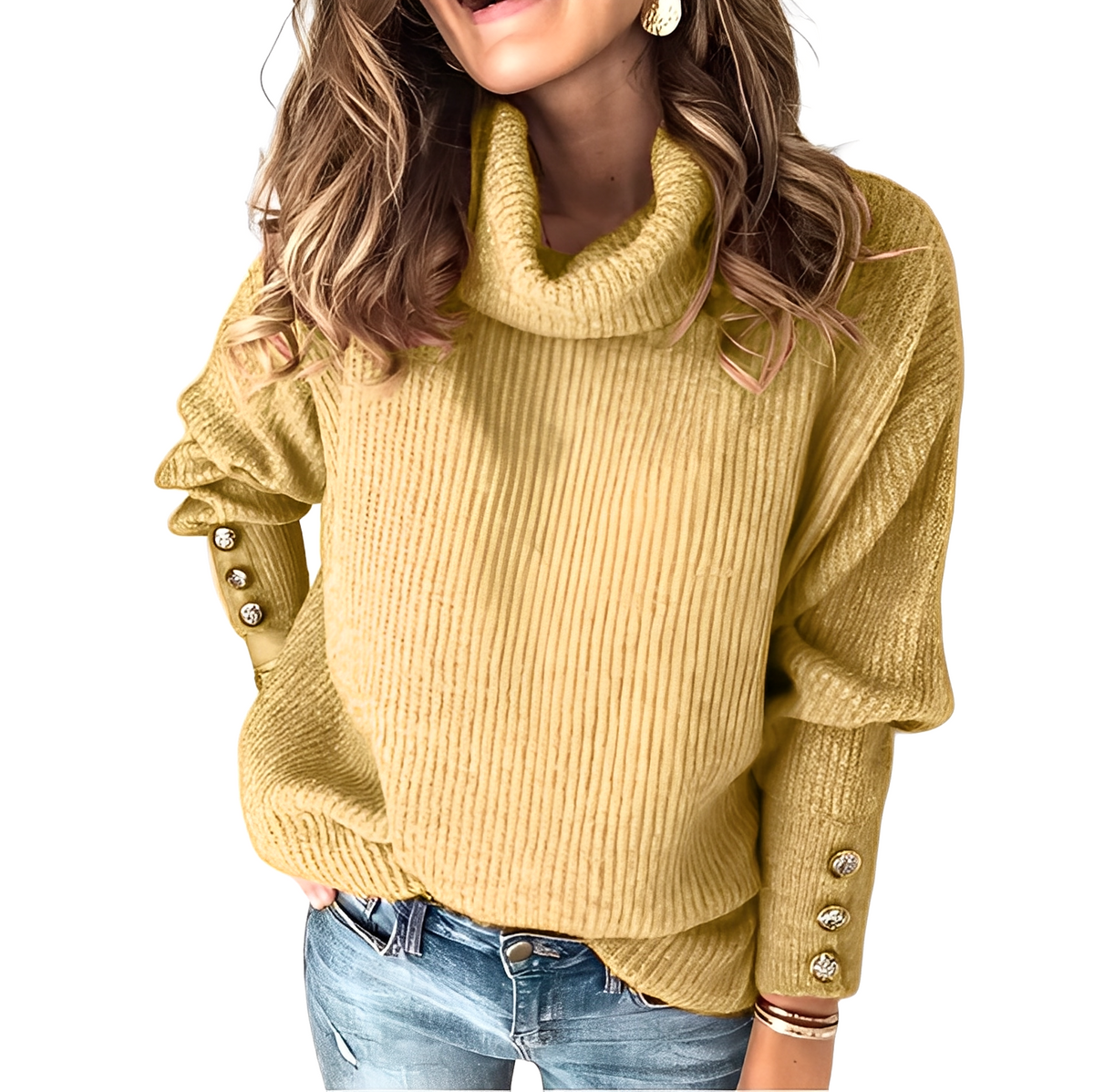 Pull Femme à Col Roulé Ample | Confort et Élégance Décontractée