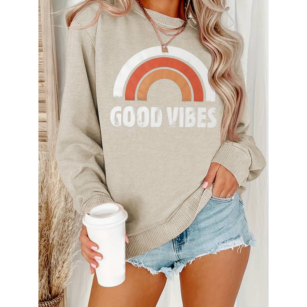 Charline | Sweatshirt Décontracté à Imprimé Rainbow pour Femmes