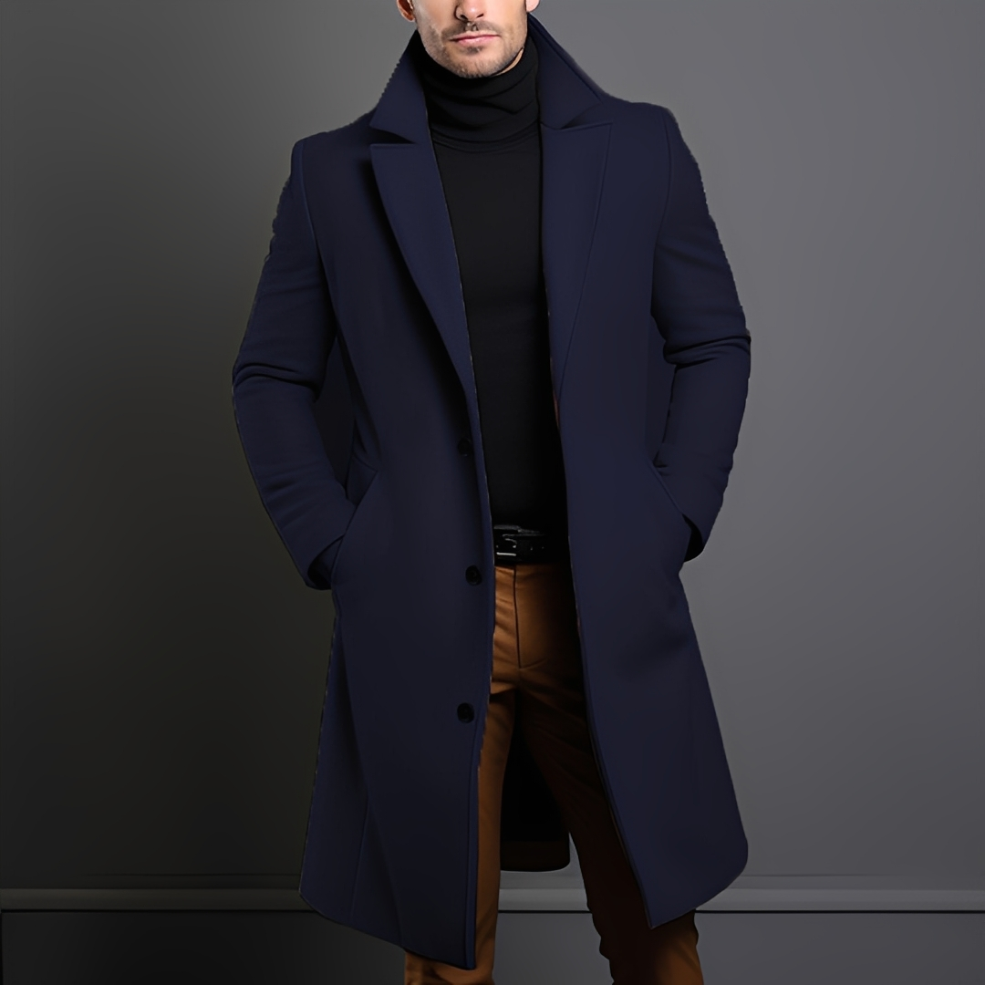 Manteau Homme Long avec Revers | Classique, Élégant et Confortable