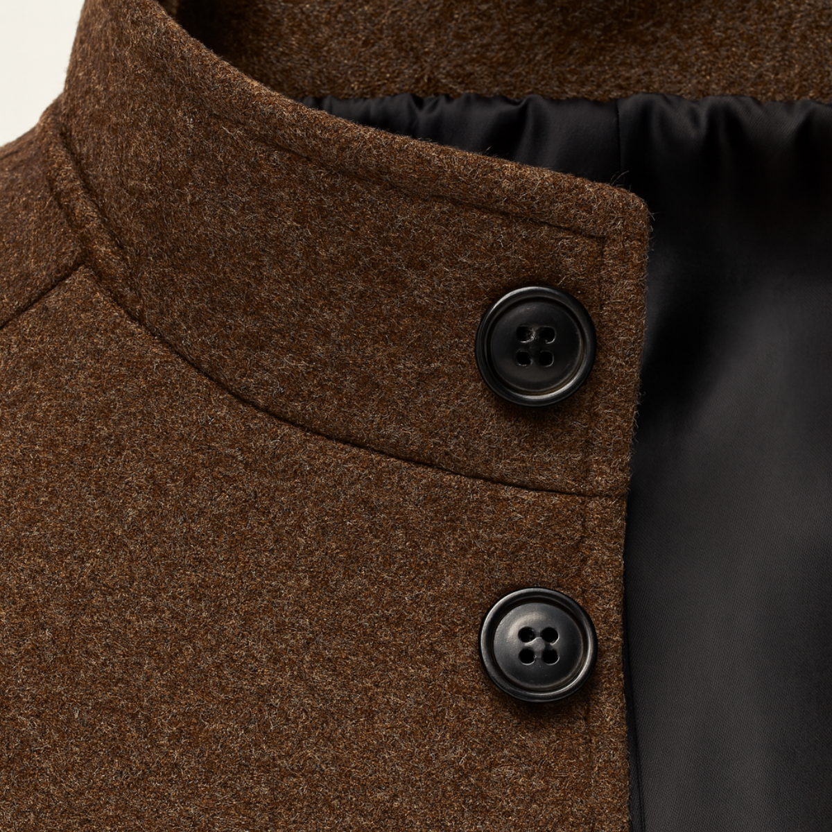 Manteau Boutonné Homme | Laine Mélangée, Doublure Chaude et Élégance Moderne